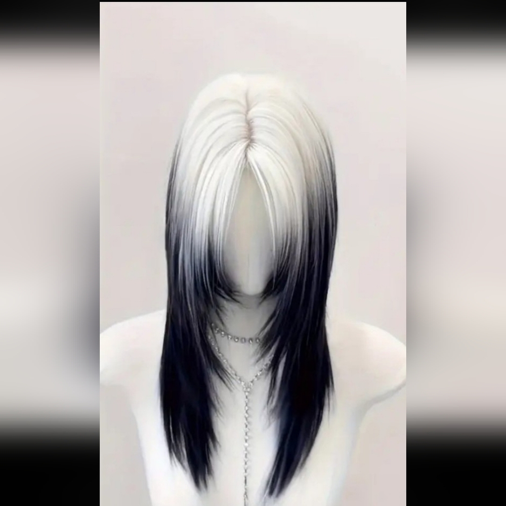 Black And White Cosplay Wig